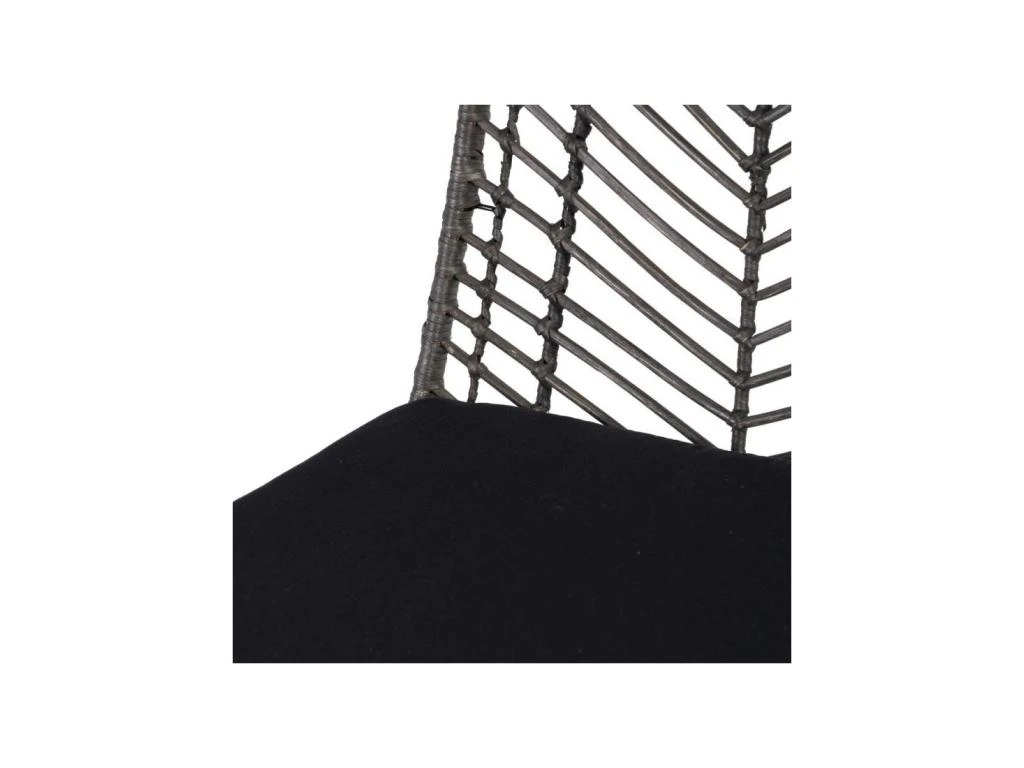 Chaise Rotin Gris/Métal - MARTINE 6 Chaise Rotin Gris/Métal - MARTINE – Image 6