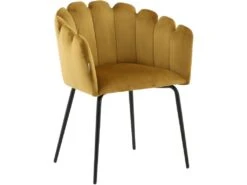 Fauteuil En Velours Et Métal Limhamn