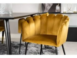 Fauteuil En Velours Et Métal Limhamn -Deco.fr Soldes Boutique chaise 17707693