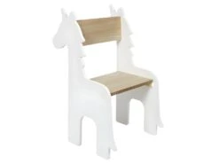 Chaise Enfant Licorne Blanche Et Bois - Blanc