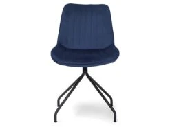 Chaise Velours Bleu Pieds Métal Cécile - Bleu Indigo -Deco.fr Soldes Boutique chaise 18081489