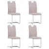 Lot De 4 Chaises De Salle à Manger Cuisine Cantilever Design Moderne Synthétique Cappuccino CDS021356 4 Lot De 4 Chaises De Salle à Manger Cuisine Cantilever Design Moderne Synthétique Cappuccino CDS021356 -Deco.fr Soldes Boutique chaise 18081931