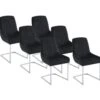 Lot De 6 Chaises En Velours Et Métal - Noir - BERLONA 15 Lot De 6 Chaises En Velours Et Métal - Noir - BERLONA -Deco.fr Soldes Boutique chaise 18320743