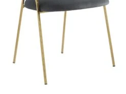 Lot De 2 Chaises En Velours Et Métal Doré - Gris - MADOLIA De Pascal MORABITO 18 Lot De 2 Chaises En Velours Et Métal Doré - Gris - MADOLIA De Pascal MORABITO -Deco.fr Soldes Boutique chaise 18320791