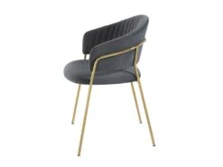 Lot De 2 Chaises En Velours Et Métal Doré - Gris - MADOLIA De Pascal MORABITO 15 Lot De 2 Chaises En Velours Et Métal Doré - Gris - MADOLIA De Pascal MORABITO -Deco.fr Soldes Boutique chaise 18320795