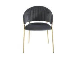 Lot De 2 Chaises En Velours Et Métal Doré - Gris - MADOLIA De Pascal MORABITO 13 Lot De 2 Chaises En Velours Et Métal Doré - Gris - MADOLIA De Pascal MORABITO -Deco.fr Soldes Boutique chaise 18320797