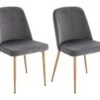 Lot De 2 Chaises En Velours Et Métal Effet Bois - Gris - MINAGRI 14 Lot De 2 Chaises En Velours Et Métal Effet Bois - Gris - MINAGRI -Deco.fr Soldes Boutique chaise 18365123