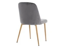 Lot De 2 Chaises En Velours Et Métal Effet Bois - Gris - MINAGRI 12 Lot De 2 Chaises En Velours Et Métal Effet Bois - Gris - MINAGRI -Deco.fr Soldes Boutique chaise 18365135