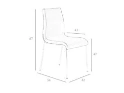 Chaise En Croûte De Cuir Et Acier Chromé 4025 ANGEL CERDA -Deco.fr Soldes Boutique chaise 18422355