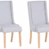 Lot De 2 Chaises De Salle à Manger Gris Clair CHAMBERS 4 Lot De 2 Chaises De Salle à Manger Gris Clair CHAMBERS -Deco.fr Soldes Boutique chaise 18447533