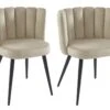 Lot De 2 Chaises En Velours Et Métal Noir - Beige - PRANILA De Pascal MORABITO -Deco.fr Soldes Boutique chaise 18482477