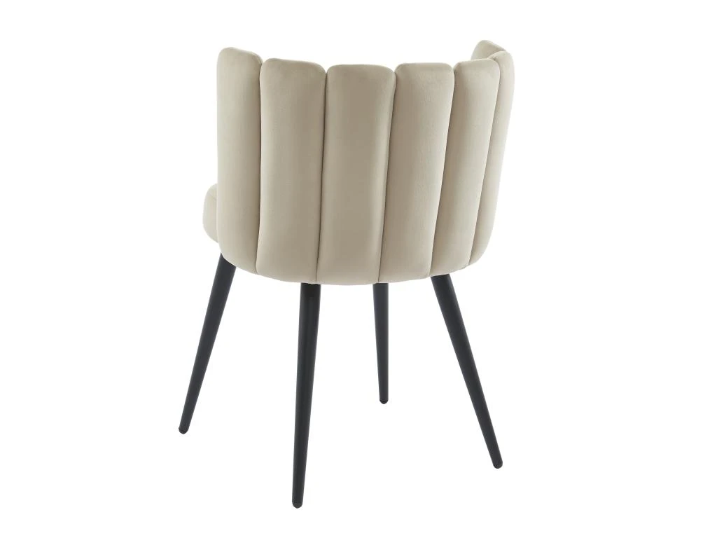 Lot De 2 Chaises En Velours Et Métal Noir - Beige - PRANILA De Pascal MORABITO 7 Lot De 2 Chaises En Velours Et Métal Noir - Beige - PRANILA De Pascal MORABITO – Image 7