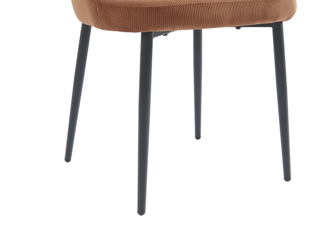 Lot De 6 Chaises En Velours Côtelé Et Métal - Terracotta - CELOLA De Pascal MORABITO 8 Lot De 6 Chaises En Velours Côtelé Et Métal - Terracotta - CELOLA De Pascal MORABITO – Image 8