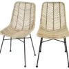 Chaise Tamara En Rotin Naturel (lot De 2)