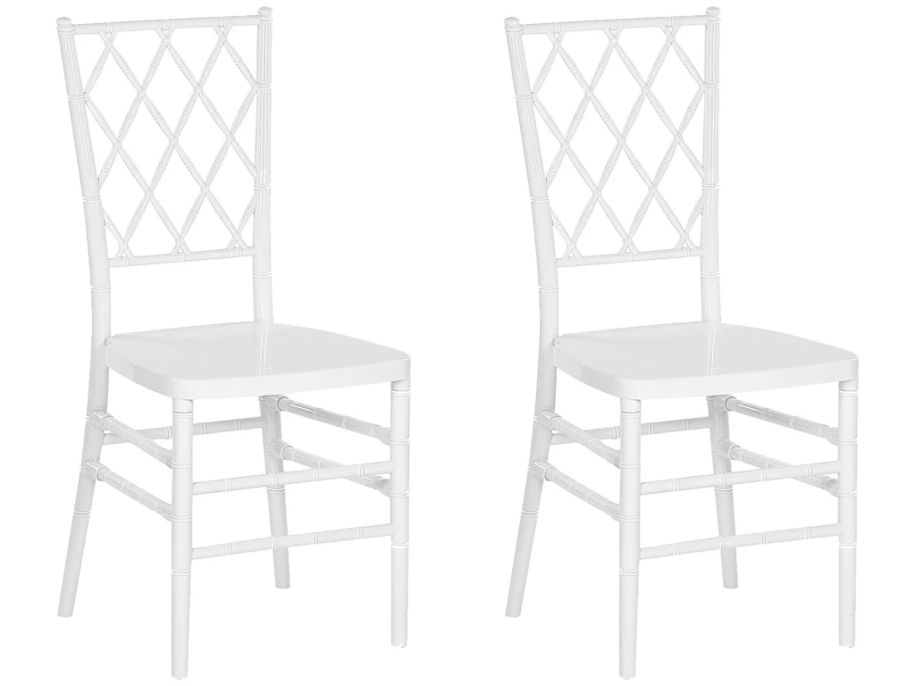 Lot 2 Chaises Blanches CLARION 1 Lot 2 Chaises Blanches CLARION