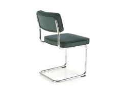 Chaise Design En Tissu Velours 49 X 55 X 85 Cm - Vert Foncé -Deco.fr Soldes Boutique chaise 18833671