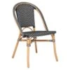 Chaise En Bois De Rotin Coloris Noir - Longueur 48 X Profondeur 56 X Hauteur 84 Cm -Deco.fr Soldes Boutique chaise 19133105