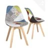 KAYELLES Lot De 2 Chaises Patchwork Scandinaves LAO -Deco.fr Soldes Boutique chaise 19331035