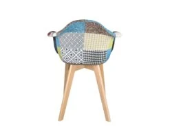 KAYELLES Lot De 2 Fauteuils Tissu Patchwork Scandinave LIMA (patchwork) -Deco.fr Soldes Boutique chaise 19332457