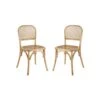 Duo De Chaises Bois Naturel/Cannage - BRETT -Deco.fr Soldes Boutique chaise 19571921