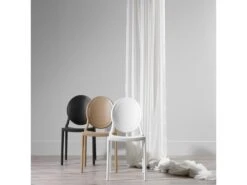 GLOW - Lot De 4 Chaises Médaillon Empilables PP Taupe -Deco.fr Soldes Boutique chaise 19792595