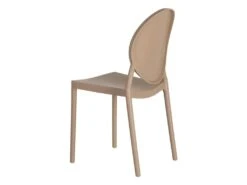 GLOW - Lot De 4 Chaises Médaillon Empilables PP Taupe -Deco.fr Soldes Boutique chaise 19792601