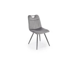 Chaise Design En Tissu Velours 46 X 58 X 83 Cm - Gris