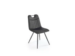 Chaise Design En Tissu Velours 46 X 58 X 83 Cm - Noir