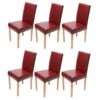 Lot De 6 Chaises De Salle à Manger Cuisine En Synthétique Rouge Pieds En Bois Clair Design Moderne 04_0000710 9 Lot De 6 Chaises De Salle à Manger Cuisine En Synthétique Rouge Pieds En Bois Clair Design Moderne 04_0000710 -Deco.fr Soldes Boutique chaise 19946121