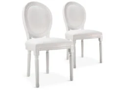 Lot De 20 Chaises Médaillon Louis XVI Simili (P.U) Blanc