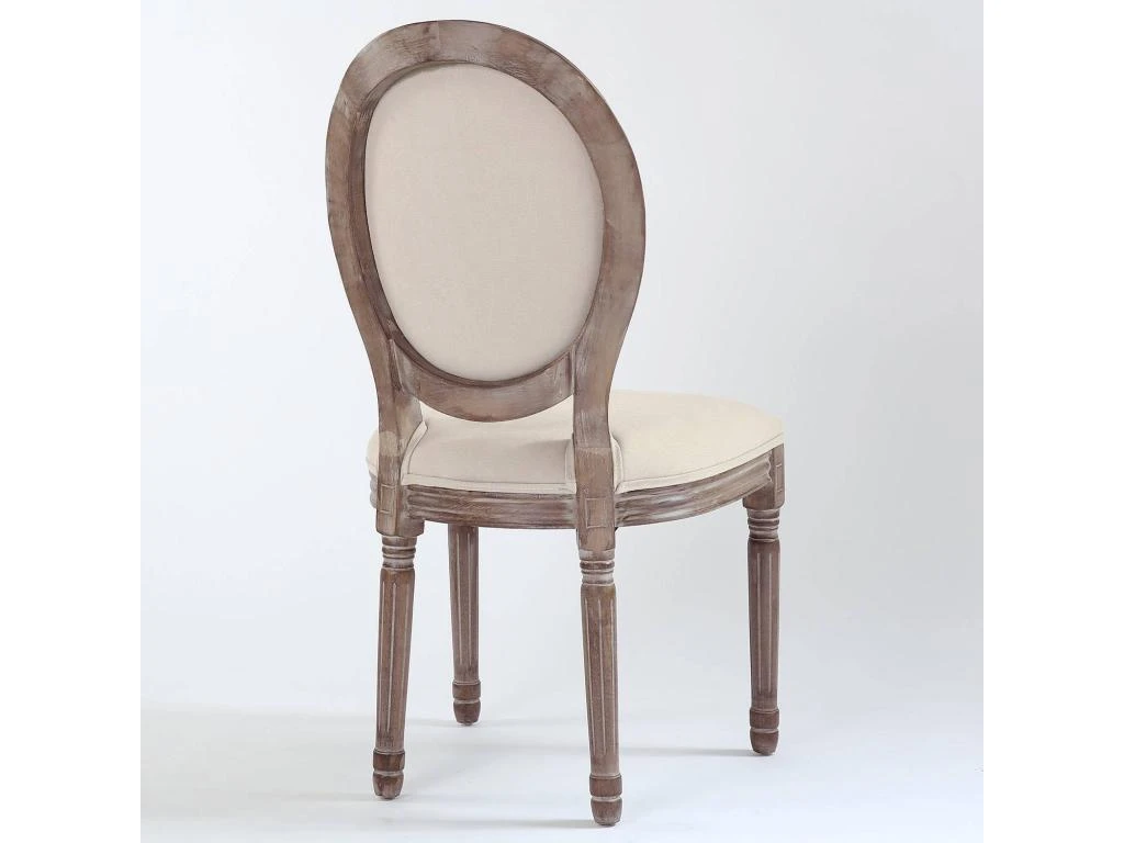 Lot De 20 Chaises Médaillon Louis XVI Tissu Beige 4 Lot De 20 Chaises Médaillon Louis XVI Tissu Beige – Image 4