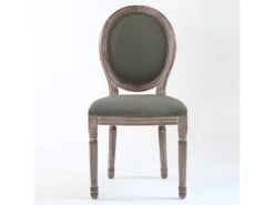 Lot De 20 Chaises Médaillon Louis XVI Tissu Gris -Deco.fr Soldes Boutique chaise 20010397