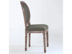Lot De 20 Chaises Médaillon Louis XVI Tissu Gris -Deco.fr Soldes Boutique chaise 20010399