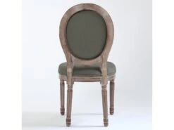 Lot De 20 Chaises Médaillon Louis XVI Tissu Gris -Deco.fr Soldes Boutique chaise 20010403