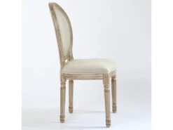 Lot De 2 Chaises De Style Médaillon Louis XVI Tissu Beige 7 Lot De 2 Chaises De Style Médaillon Louis XVI Tissu Beige -Deco.fr Soldes Boutique chaise 20010409