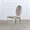 Lot De 2 Chaises Médaillon Pied Acier Era - Couleurs - Velours Taupe -Deco.fr Soldes Boutique chaise 20020071