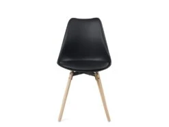 Lot De 4 Chaises Scandinaves Coussin Pieds Bois MIA (noir) -Deco.fr Soldes Boutique chaise 20121703