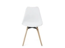 Lot De 2 Chaises Scandinaves Coussin Pieds Bois MIA (blanc) -Deco.fr Soldes Boutique chaise 20121711