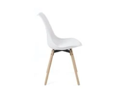 Lot De 4 Chaises Scandinaves Coussin Pieds Bois MIA (blanc) -Deco.fr Soldes Boutique chaise 20121731