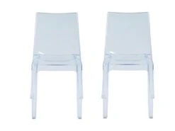 Lot De 6 Chaises Empilables LUCINDA - Polycarbonate - Cristal -Deco.fr Soldes Boutique chaise 203667