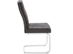 Lot De 2 Chaises De Salle à Manger Rembourrées En Microfibre Gris -Deco.fr Soldes Boutique chaise 20945811