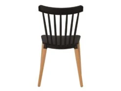 KOSMI - Lot De 4 Chaises Noires Style Scandinave à Barreaux Modèle Pop Avec Coque En Résine Noire Et Pieds En Bois Naturel 7 KOSMI - Lot De 4 Chaises Noires Style Scandinave à Barreaux Modèle Pop Avec Coque En Résine Noire Et Pieds En Bois Naturel -Deco.fr Soldes Boutique chaise 21142295