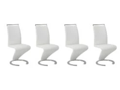 Lot De 4 Chaises TWIZY - Simili Blanc -Deco.fr Soldes Boutique chaise 211871