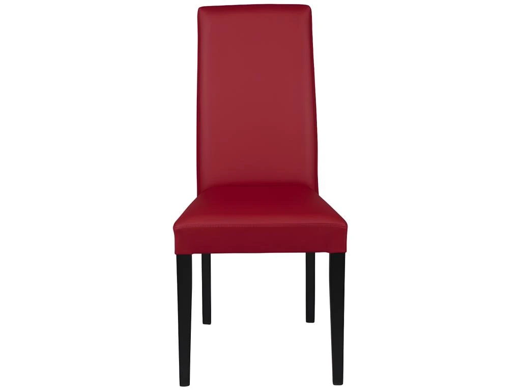 Lot De 6 Chaises TACOMA - Simili Rouge & Pieds Noirs 5 Lot De 6 Chaises TACOMA - Simili Rouge & Pieds Noirs – Image 5