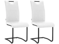 Chaise De Salle à Manger Sakai 2pk Blanc -Deco.fr Soldes Boutique chaise 21554095