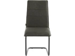 Lot De 2 Chaises De Salle à Manger Rembourrées En PU Anthracite