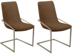 Ensemble De 2 Chaises De Salle à Manger Rembourrées En Velours -Deco.fr Soldes Boutique chaise 21687781