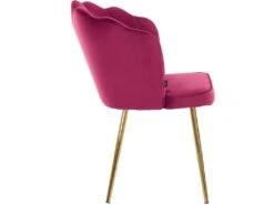 Lot De 2 Chaises De Salle à Manger Rembourrées En Velours Bordeaux -Deco.fr Soldes Boutique chaise 21690887