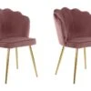 Ensemble De 2 Chaises De Salle à Manger Rembourrées En Velours Rose -Deco.fr Soldes Boutique chaise 21690913
