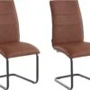 Chaises De Salle à Manger Rembourrées Lot De 2 En PU Cognac -Deco.fr Soldes Boutique chaise 21692519